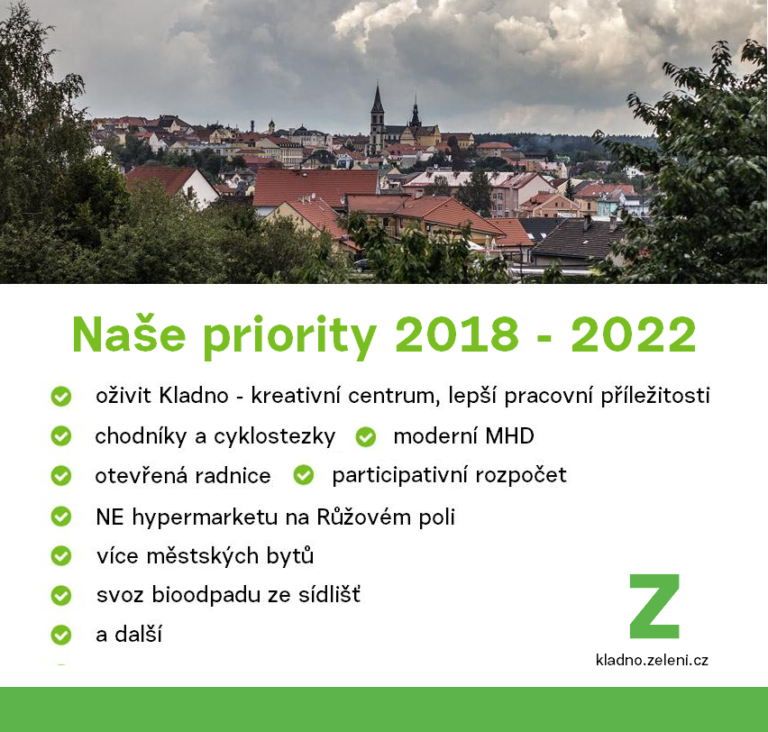 Schůze kladenských Zelených, úterý 17.7.2018 od 18:00